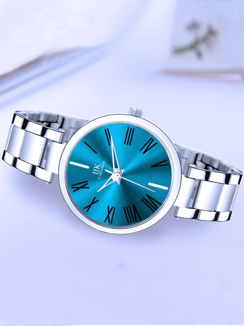 Buy IIK COLLECTION Women Round Dial Stainless Steel Bracelet Style Straps Analogue Watch Watches for Women 28913294 Myntra