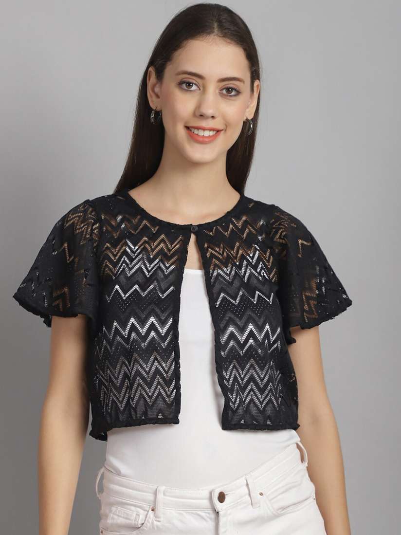 Buy Rute Self Design Cotton Button Shrug Shrug for Women 28917876 Myntra