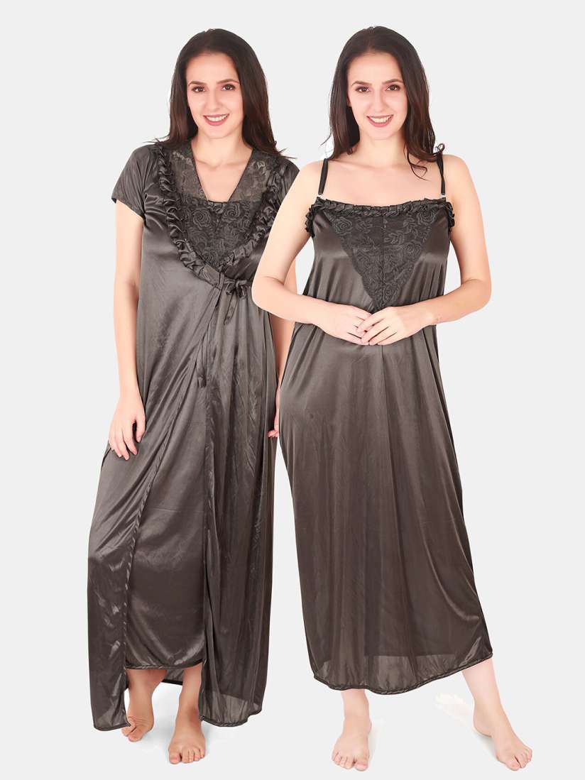 Myntra satin nighty sale