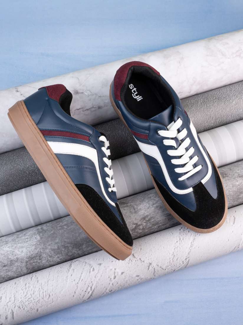 Buy Styli Men Color Block Rubber Sole Lace Up Sneakers Casual Shoes for Men 28932392 Myntra