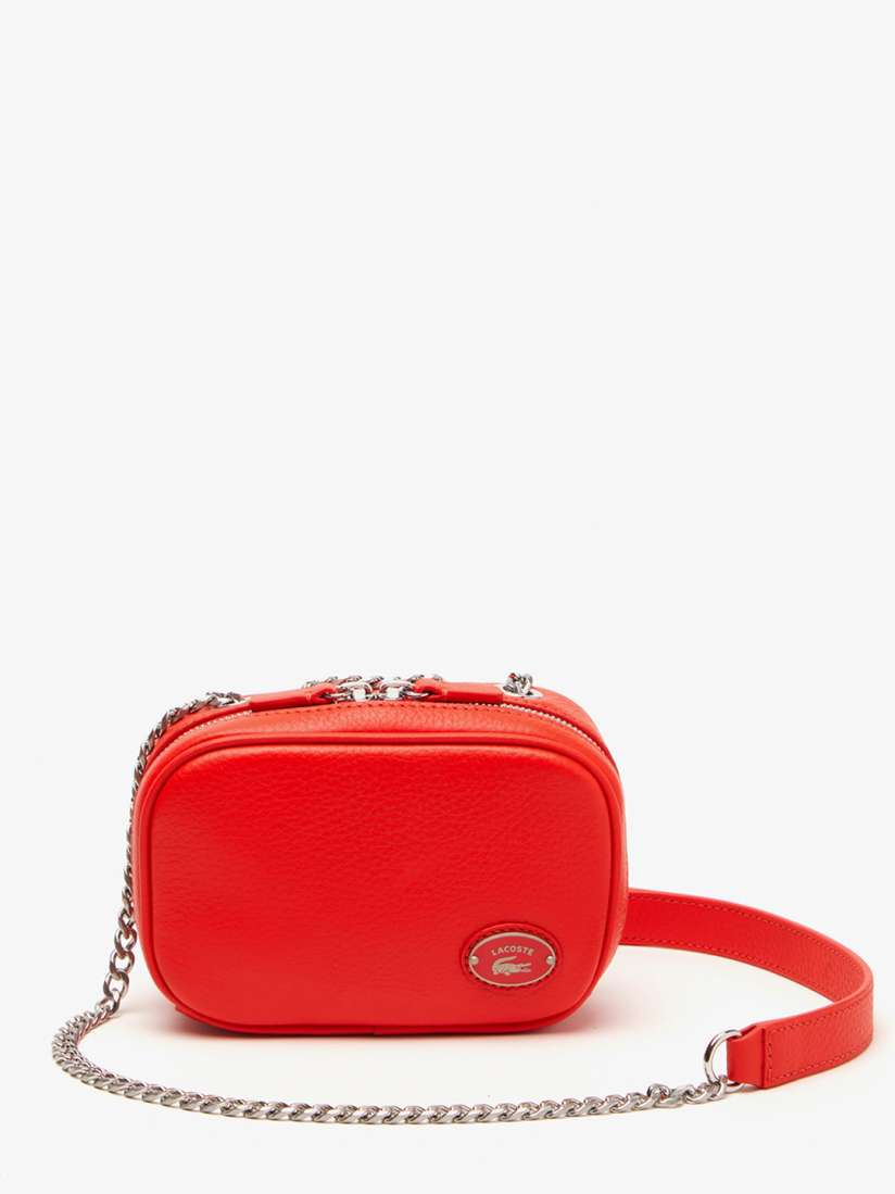 Lacoste red sling bag 2025