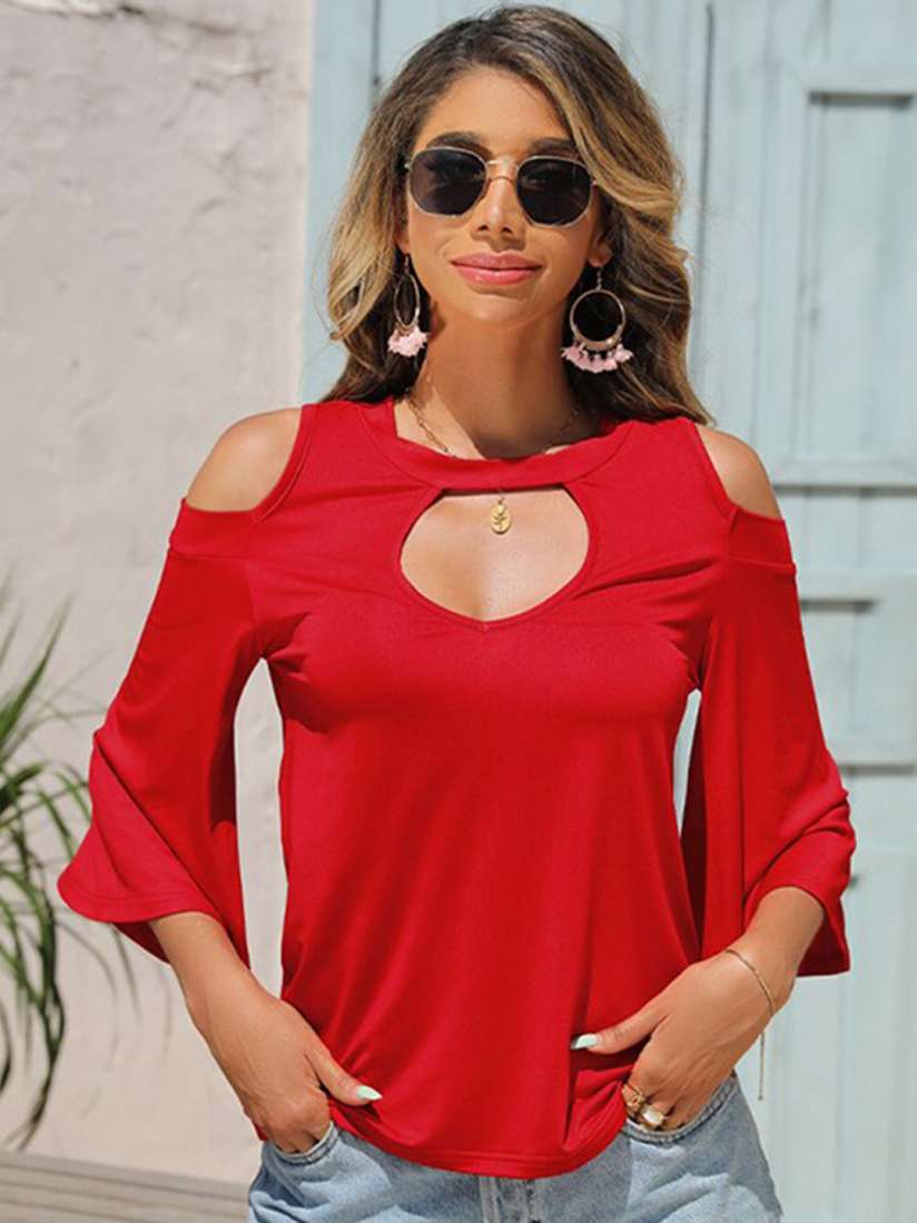 Buy StyleCast x Revolte Keyhole Neck Cold Shoulder Top Tops for Women 28937514 Myntra
