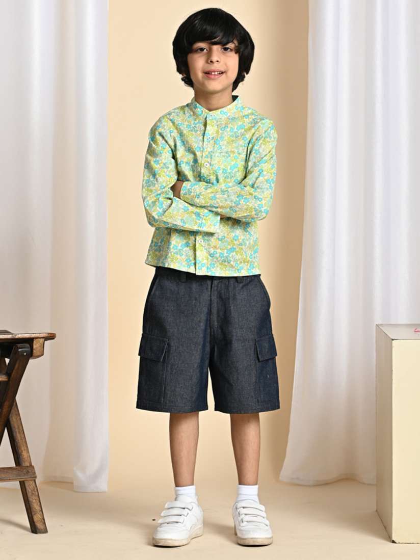 Boys denim cargo shorts shop