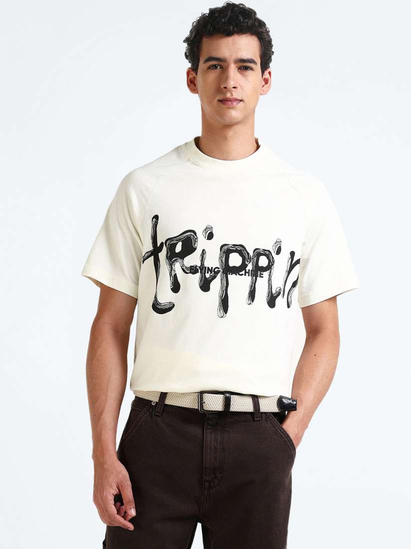 Buy Flying Machine Typography Printed Oversized Cotton T shirt Tshirts for Men 28941730 Myntra