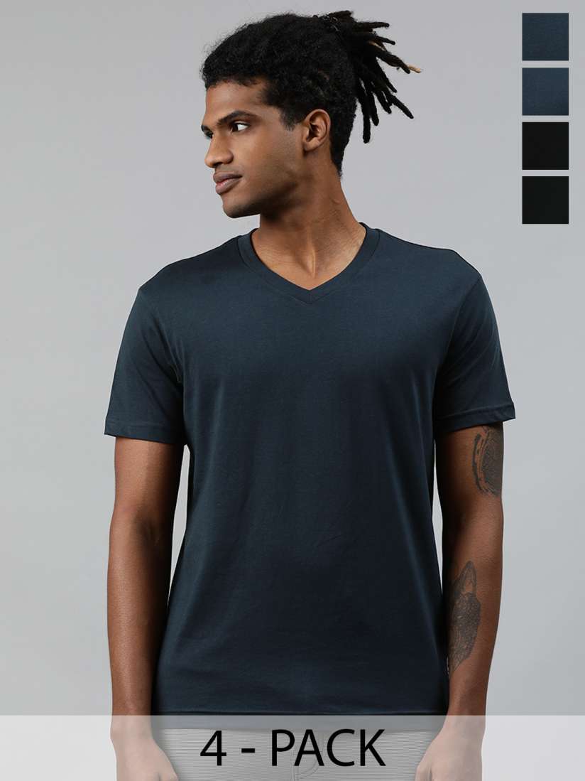 Buy Levis Pack Of 4 V Neck Short Sleeves Cotton T Shirts Lounge Tshirts for Men 28944356 Myntra