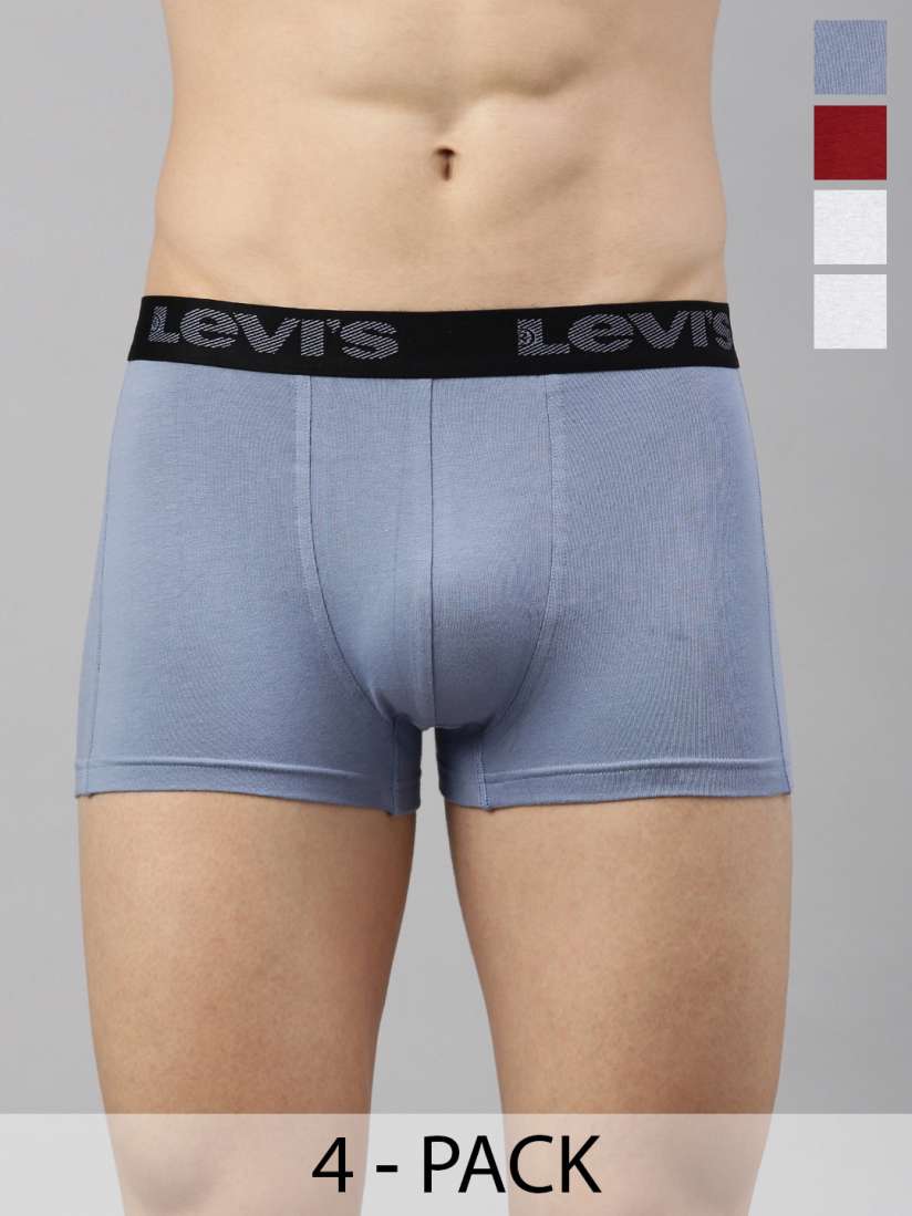 Buy Levis Pack Of 4 Mid Rise Cotton Trunks 20369334 1 9261321 Trunk for Men 28945406 Myntra