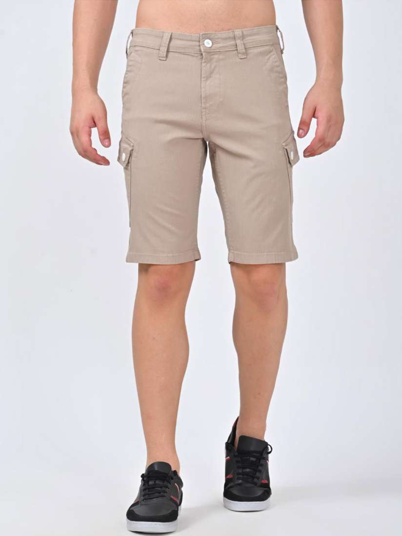 Mens cargo shorts slim fit discount