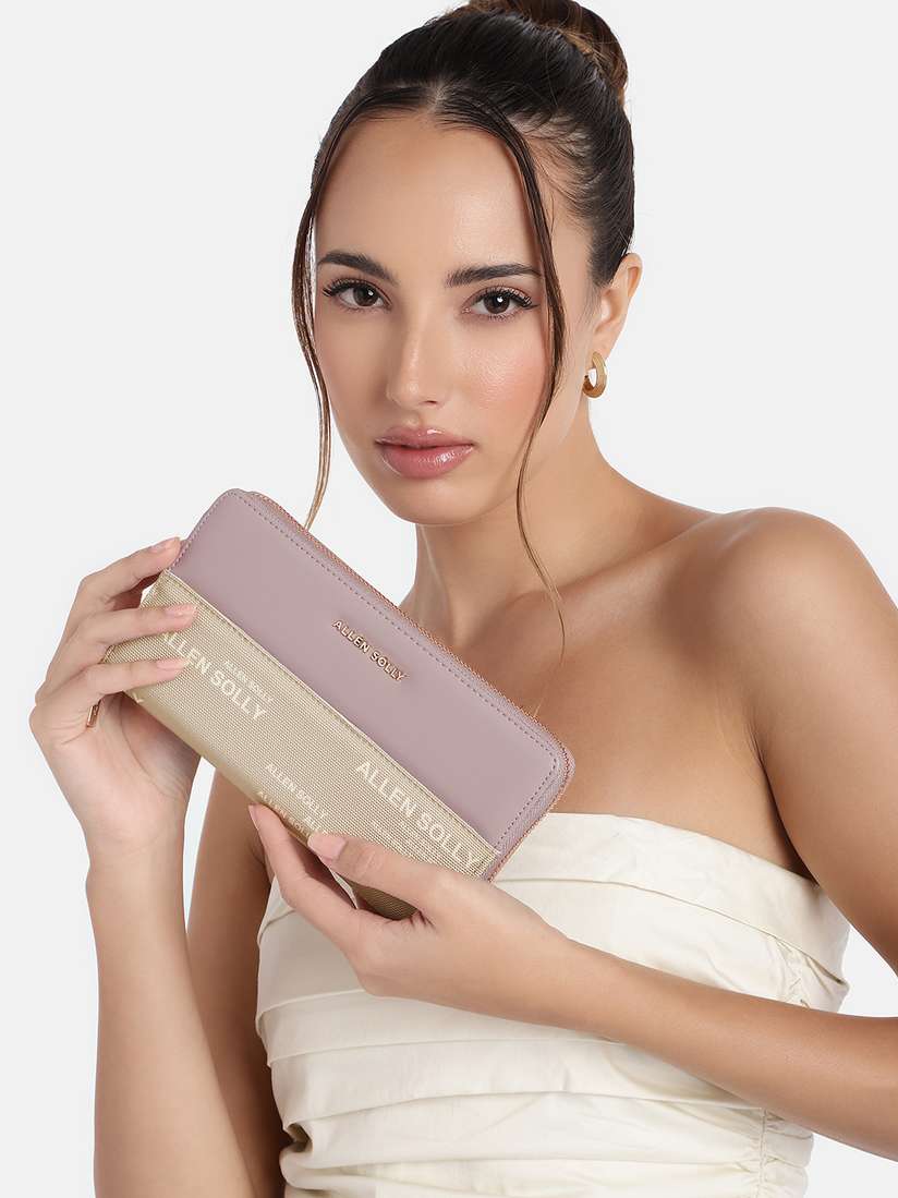 Buy Allen Solly Women Colourblocked Zip Around Wallet Wallets