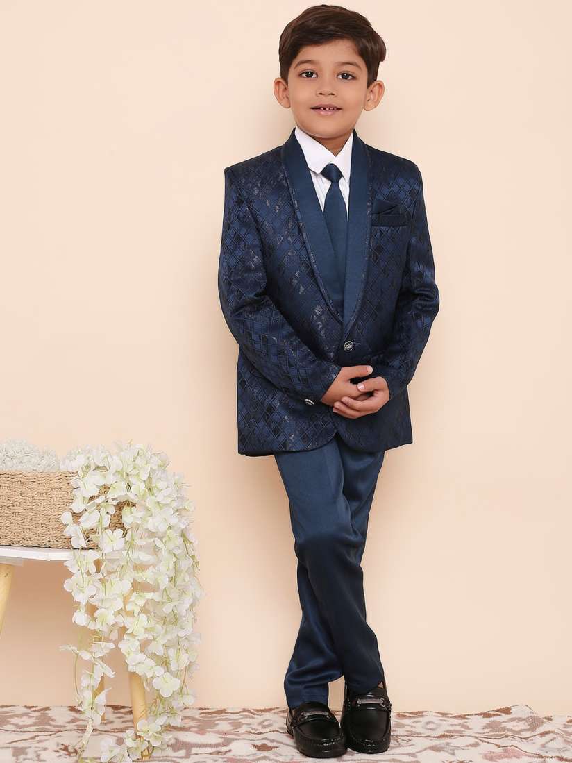 Buy KID1 Boys Self Design Shawl Collar 5 Piece Party Suit Suits for Boys 28964952 Myntra