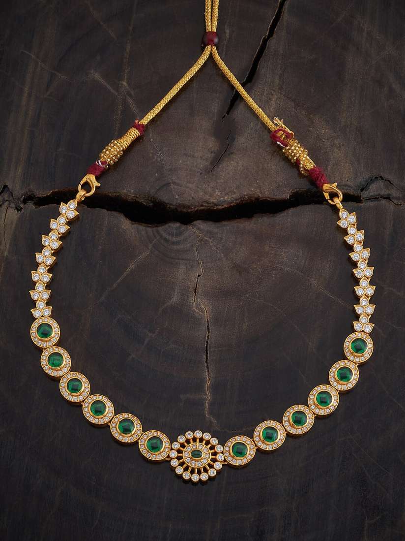 Buy Kushal s Fashion Jewellery 92.5 Pure Silver Gold Plated Temple Necklace Necklace and Chains for Women 28970398 Myntra