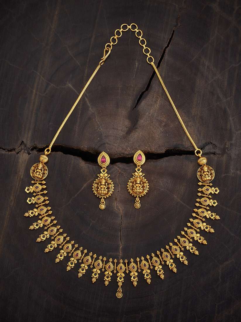 Buy Kushal s Fashion Jewellery Gold Plated Stone Studded Jewellery Set Jewellery Set for Women 28970444 Myntra