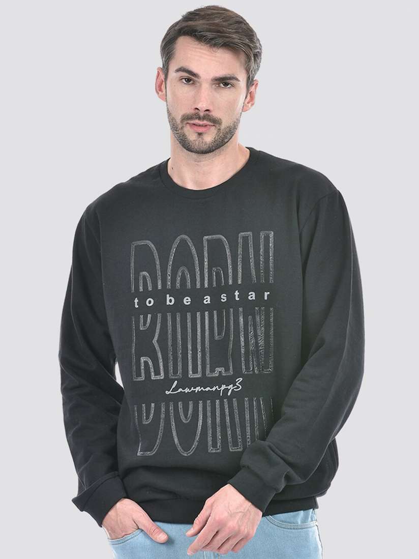 Buy Lawman pg3 Typography Printed Pure Cotton Sweatshirt Sweatshirts for Men 28974096 Myntra