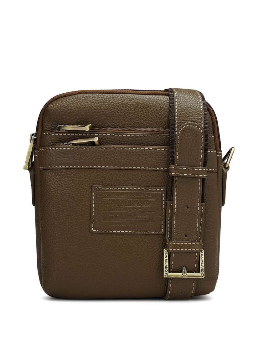 Buy Da Milano Men Leather Messenger Bag Messenger Bag for Men 28974720 Myntra