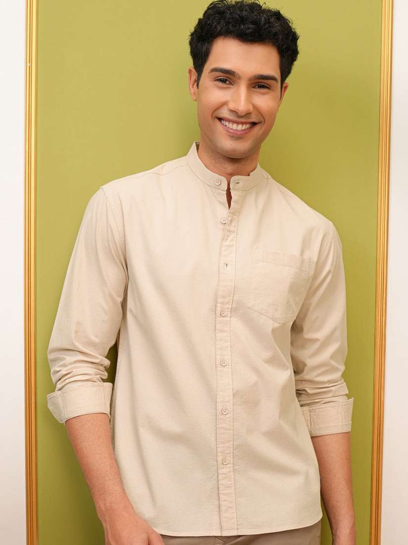 mao collar shirt mens