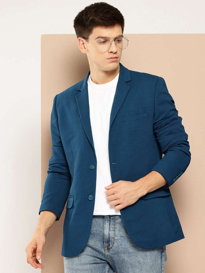 Buy INVICTUS Self Design Slim Fit Smart Casual Blazer Blazers for Men 28984510 Myntra