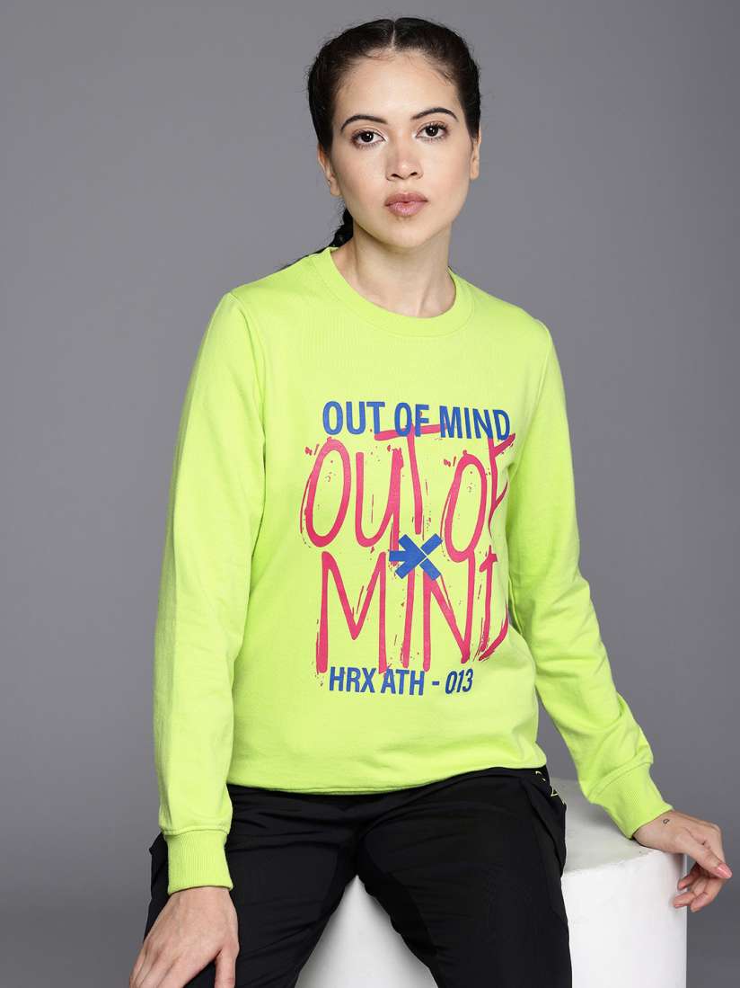 Hrx sweatshirt myntra clearance