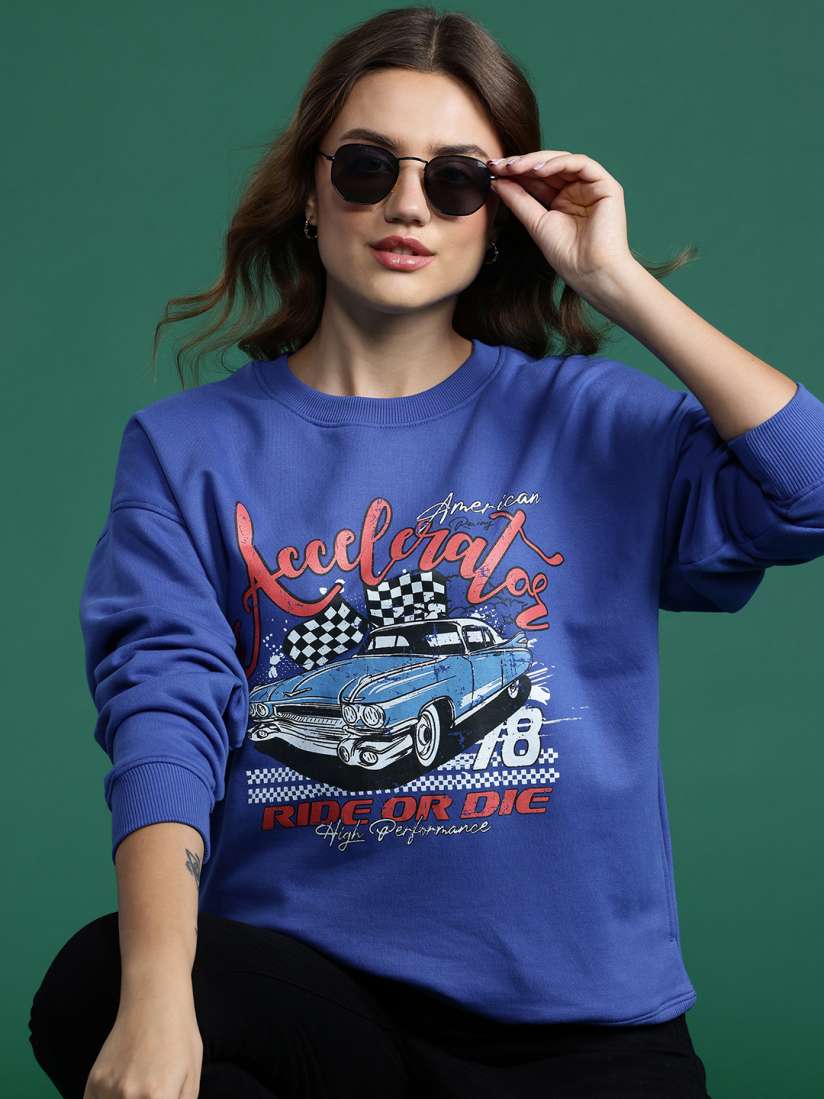 Buy DressBerry Graphic Printed Sweatshirt Sweatshirts for Women 28986418 Myntra