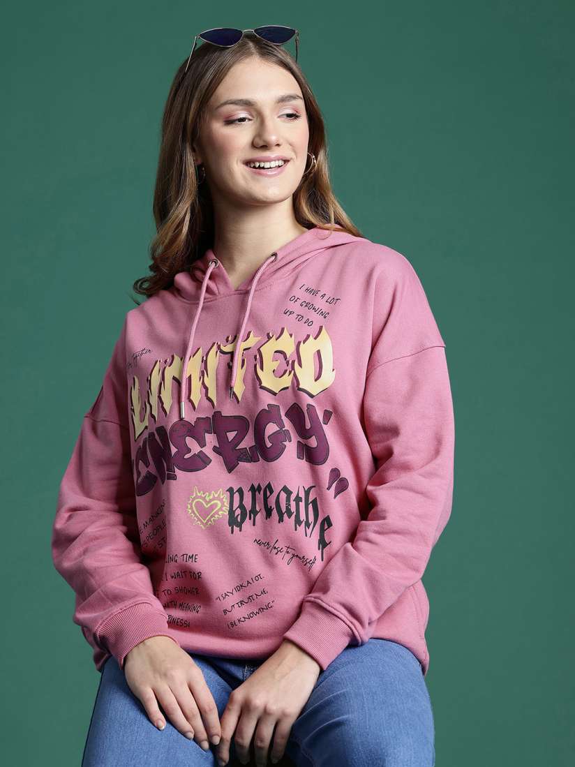 Buy DressBerry Women Printed Hooded Sweatshirt Sweatshirts for Women 28986476 Myntra