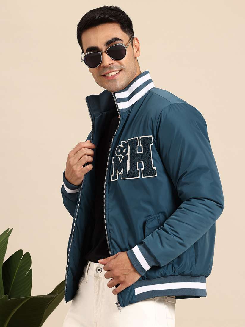 Buy Mast Harbour Bomber Jacket with Applique Detailing Jackets for Men 28986516 Myntra