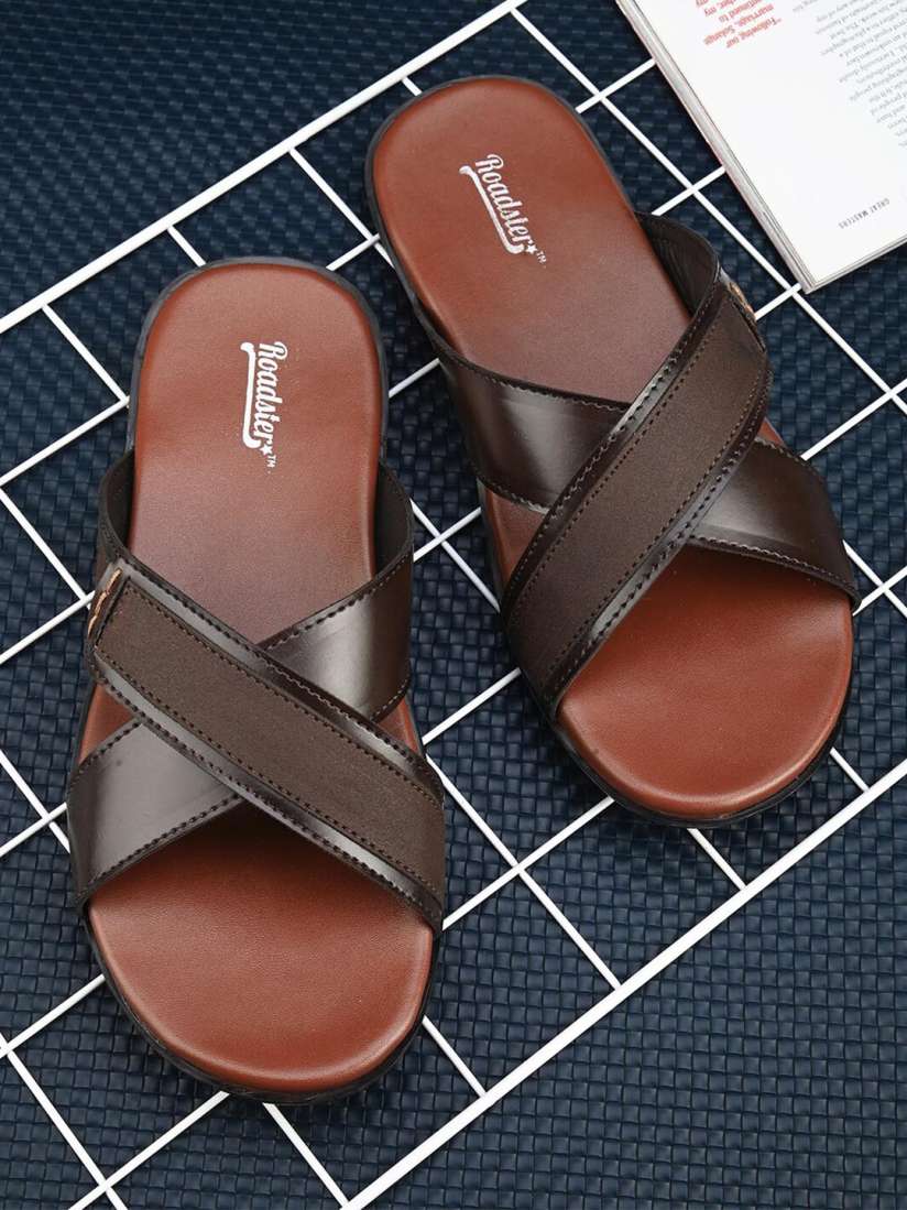 Buy The Roadster Lifestyle Co. Brown Slip On Comfort Sandals Sandals for Men 28988304 Myntra