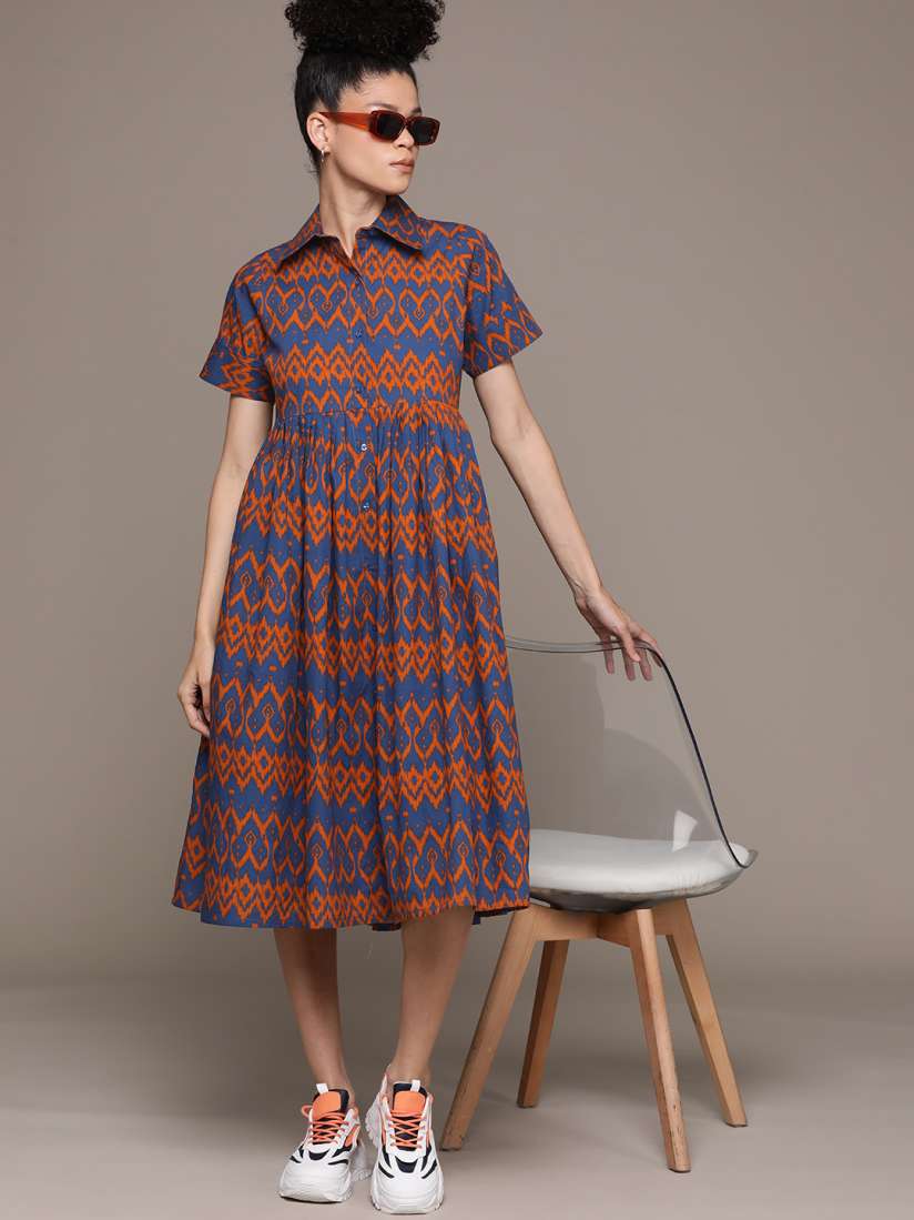 Fit and flare dress myntra top
