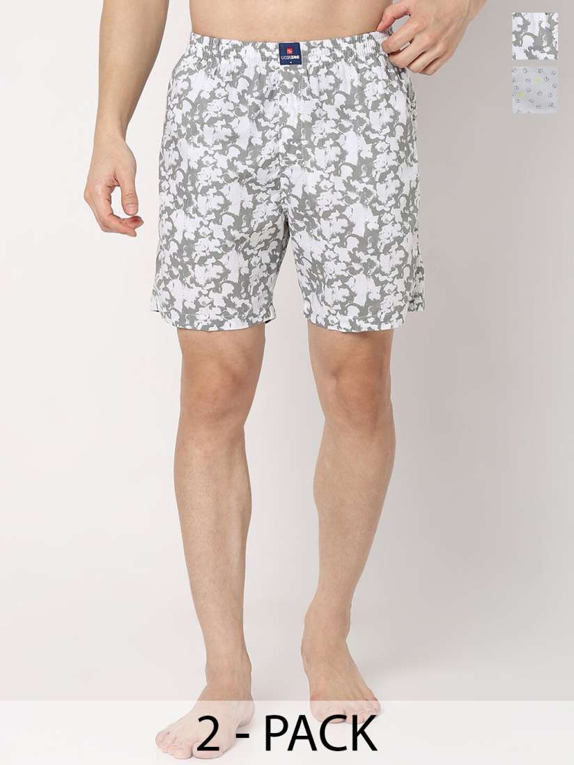 Buy UnderJeans by Spykar Men Pack Of 2 Printed Cotton Boxers Boxers for Men 29010306 Myntra