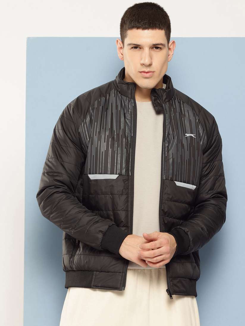 Buy Slazenger Mock Collar Padded Jacket Jackets for Men 29010880 Myntra