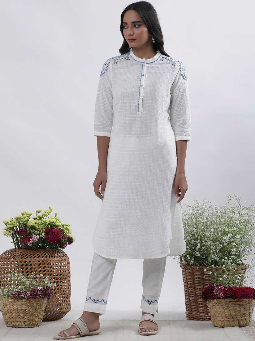 W mandarin neck kurta hot sale