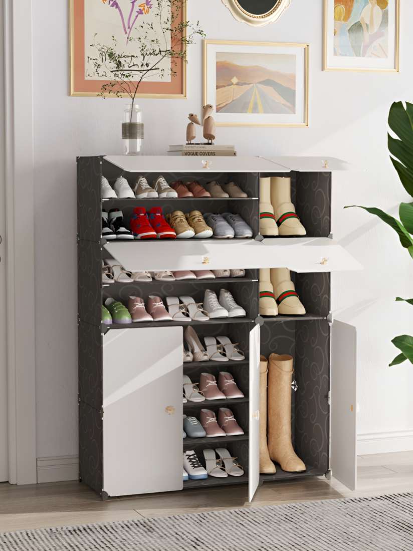 Buy Sasimo Black White Water Resistant 7 Tier Shoe Rack Organisers for Unisex 29021108 Myntra