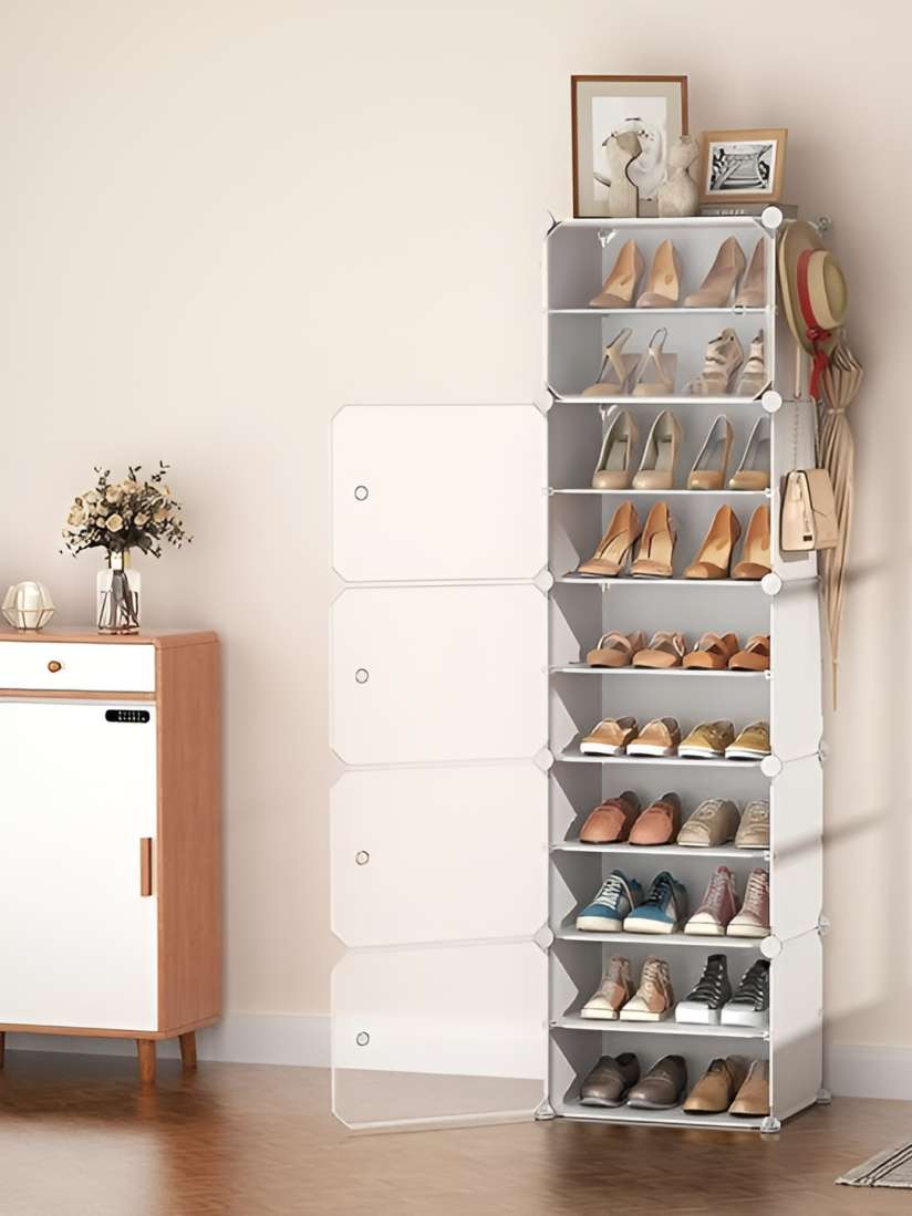 Buy Sasimo White Transparent 10 Tier Shoe Rack Racks and Wardrobes for Unisex 29021120 Myntra
