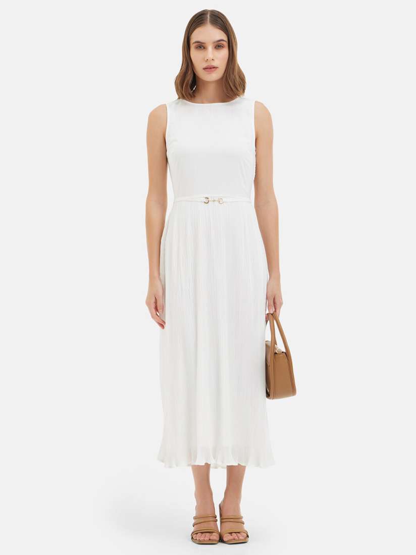 Buy Kazo Round Neck Georgette Fit Flare Maxi Dress Dresses for Women 29022366 Myntra
