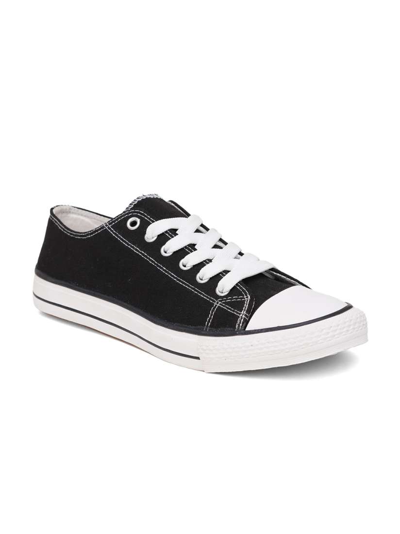 Buy The Roadster Lifestyle Co. Men Black Textured Comfort Insole Canvas Lace Up Sneakers Casual Shoes for Men 29032258 Myntra