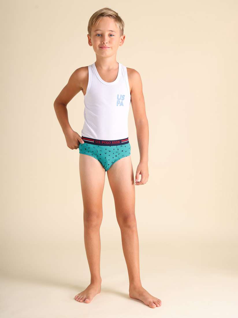 Buy U.S. Polo Assn. Kids Boys Pack Of 3 Printed Basic Briefs EKB03 WDN P3 Briefs for Boys 29043722 Myntra