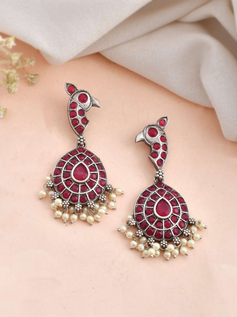 Myntra oxidised earrings store