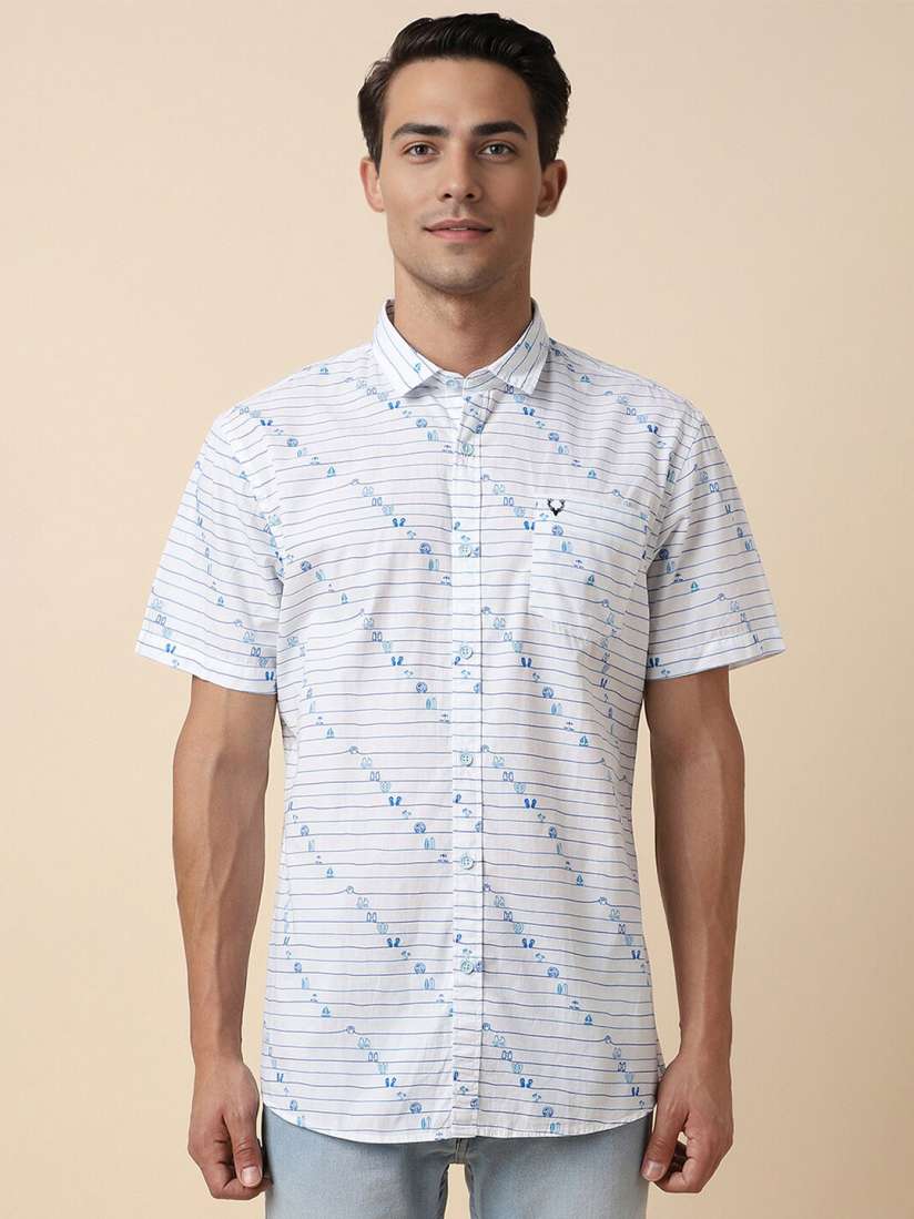 Buy Allen Solly Slim Fit Print Half Sleeves Casual Shirts Shirts for Men 29047828 Myntra