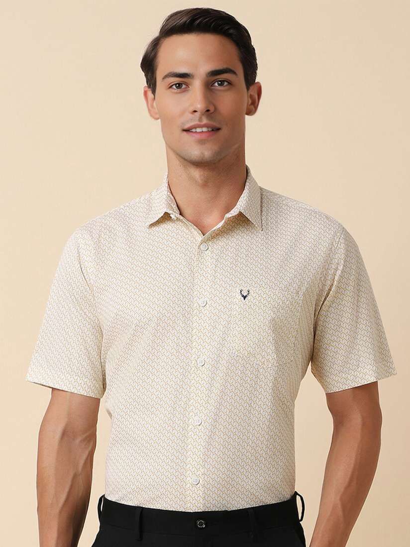Buy Allen Solly Slim Fit Print Half Sleeves Formal Shirts Shirts for Men 29047910 Myntra