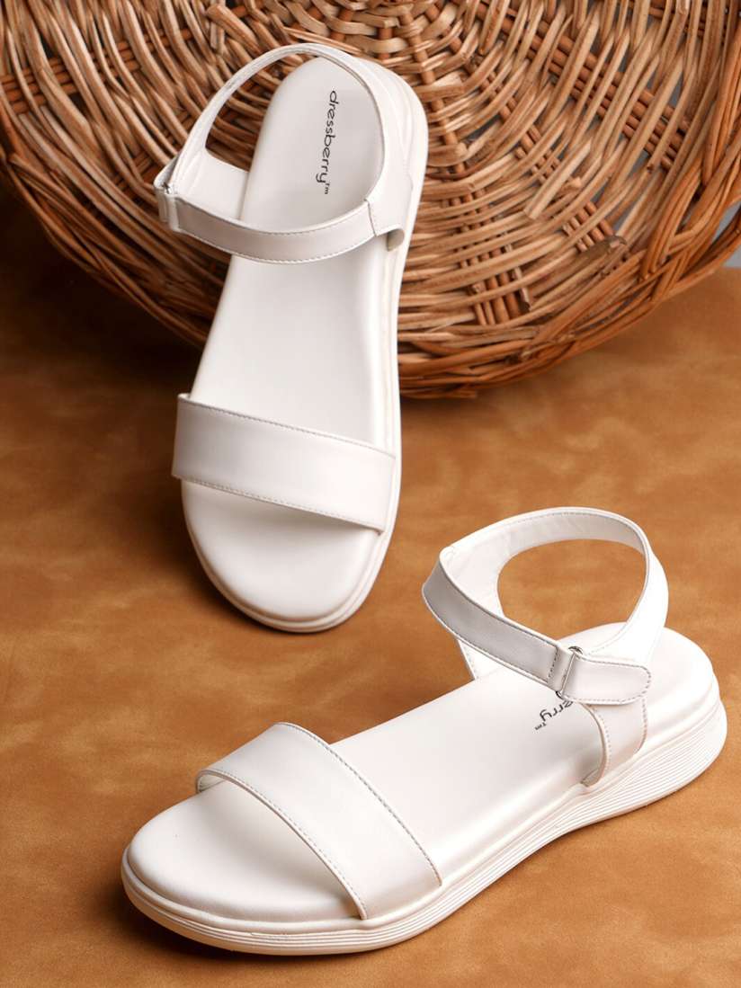 Buy DressBerry White Open Toe Flats Flats for Women 29052230 Myntra