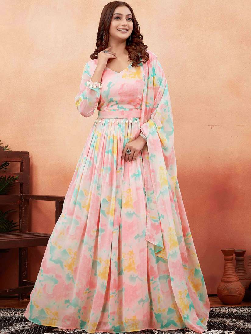 Myntra gown with dupatta online