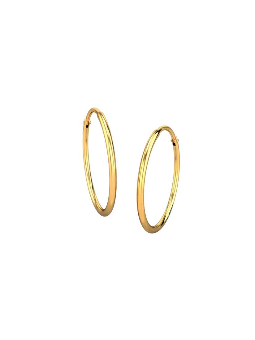 Buy CANDERE A KALYAN JEWELLERS COMPANY BIS Hallmark 18KT 750 Gold Hoop Earring 1.66 gm Earrings Gold for Women 29056646 Myntra