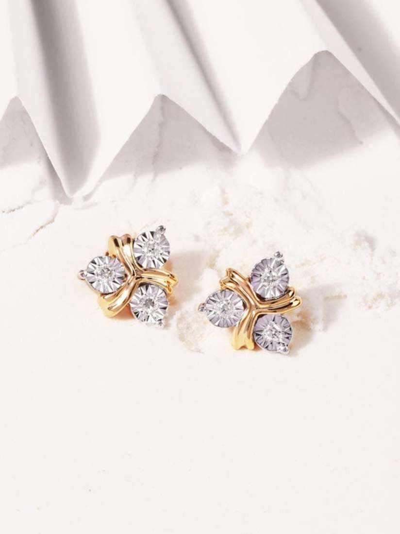 Buy CANDERE A KALYAN JEWELLERS COMPANY 14KT 585 BIS Hallmark Gold Diamond Earrings 1.65 gm Earrings Diamond for Women 29056740 Myntra