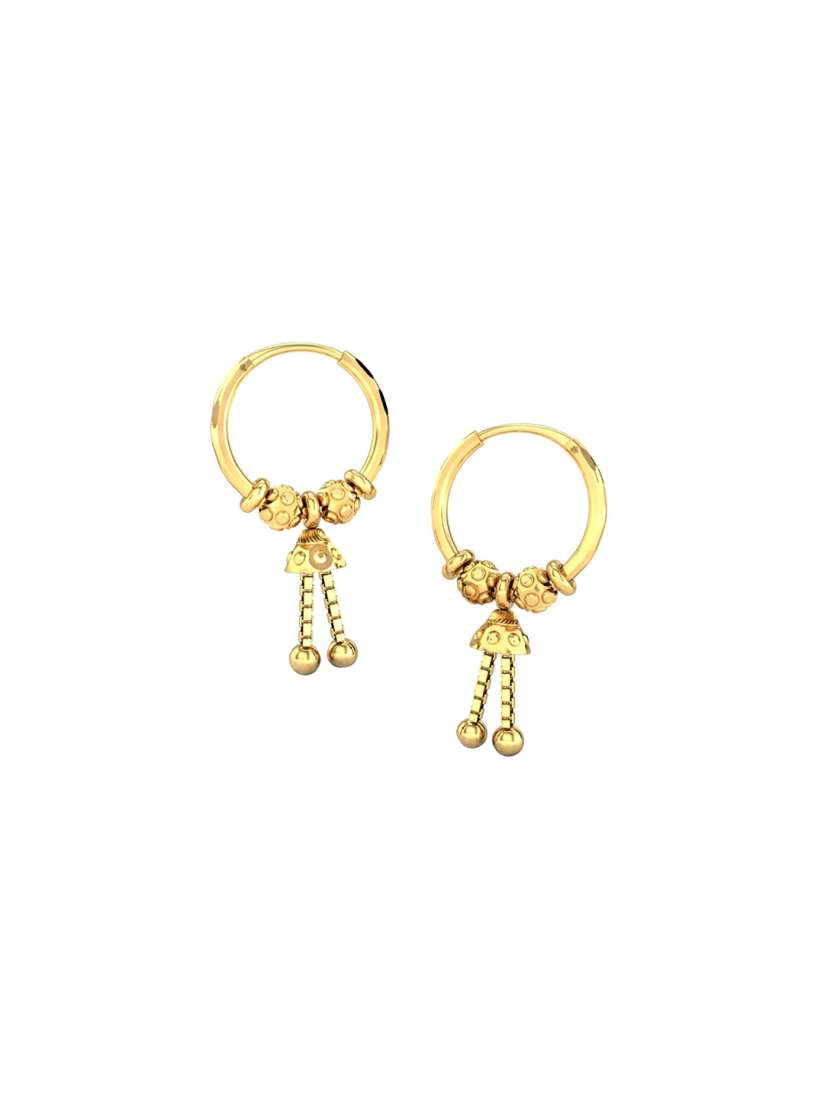Buy CANDERE A KALYAN JEWELLERS COMPANY 22KT 916 BIS Hallmark Gold Hoop Earrings 3.5 gm Earrings Gold for Women 29057032 Myntra