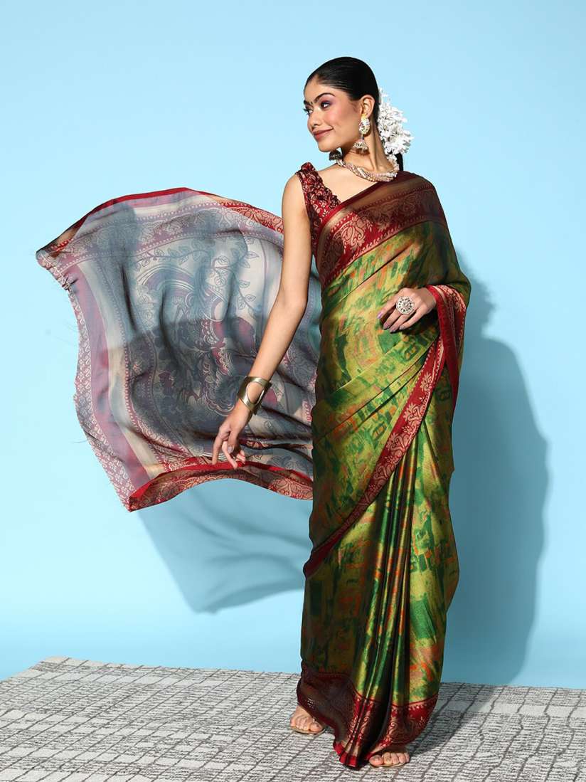 Buy KALINI Floral Printed Art Silk Party Wear Saree Sarees for Women 29061370 Myntra
