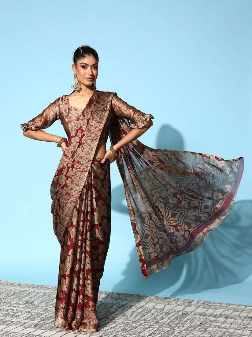Buy KALINI Floral printed Saree Sarees for Women 29061424 Myntra