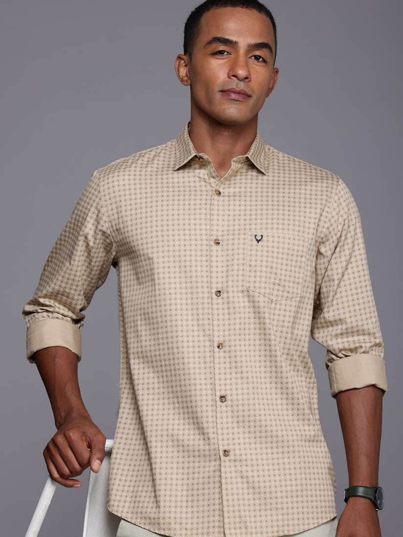 Buy Allen Solly Geometric Printed Pure Cotton Casual Shirt Shirts for Men 29078738 Myntra