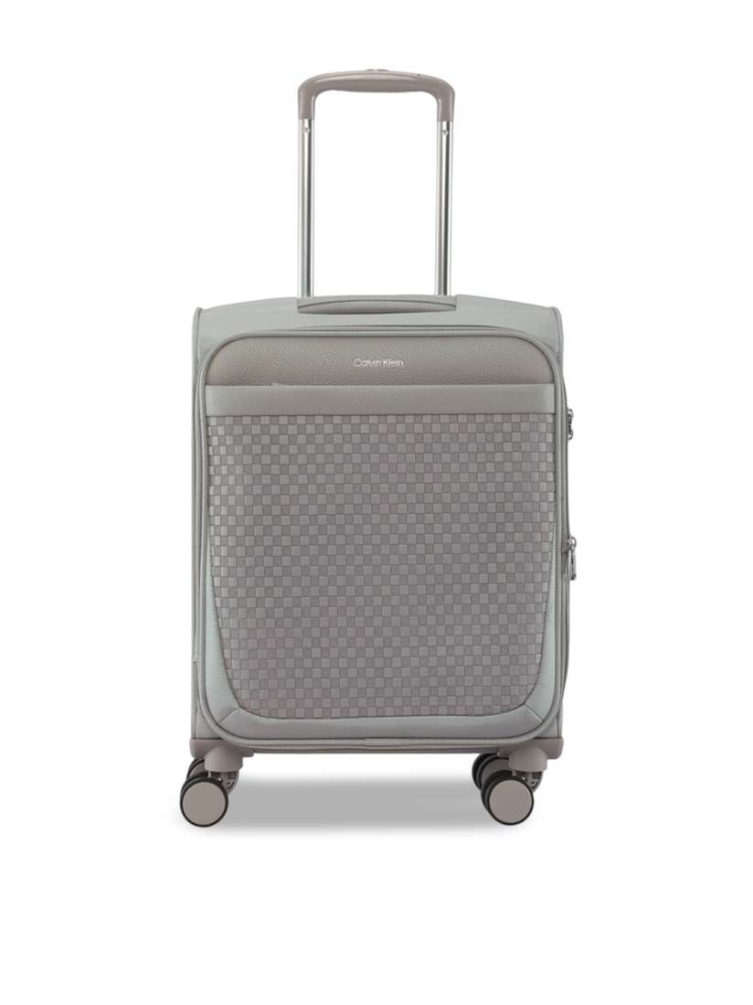 Buy Calvin Klein CHECKI IN Range Stone Soft 20 Cabin Luggage Trolley Bag for Unisex 29087894 Myntra