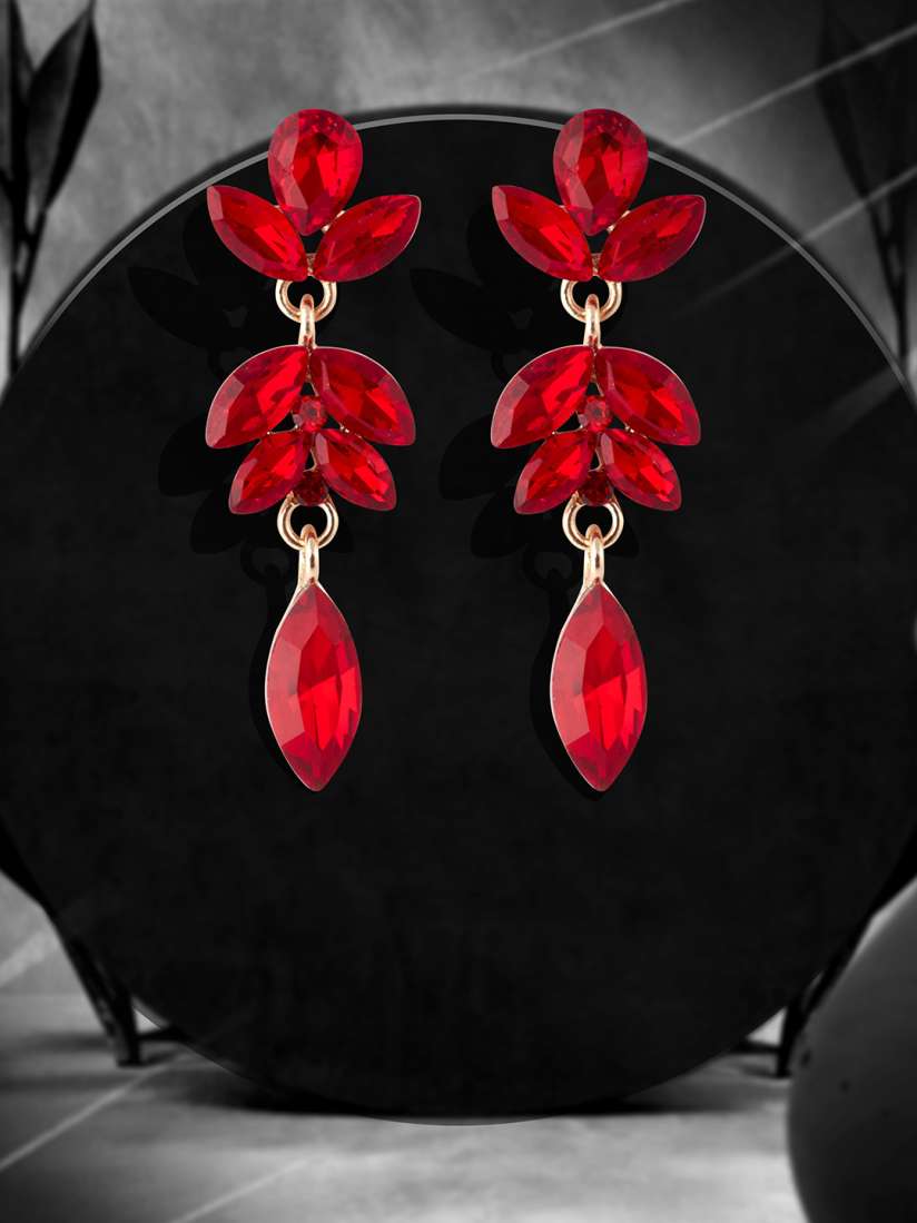 Buy GRLIE Alloy Artificial Stones Contemporary Drop Earrings Earrings for Women 29088584 Myntra
