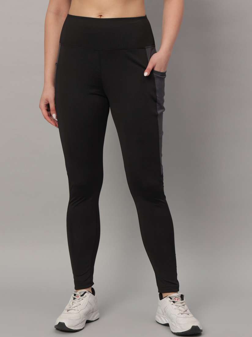 Buy GLITO Stylish High Waist Colourblocked Training Gym Tights Tights for Women 29088776 Myntra