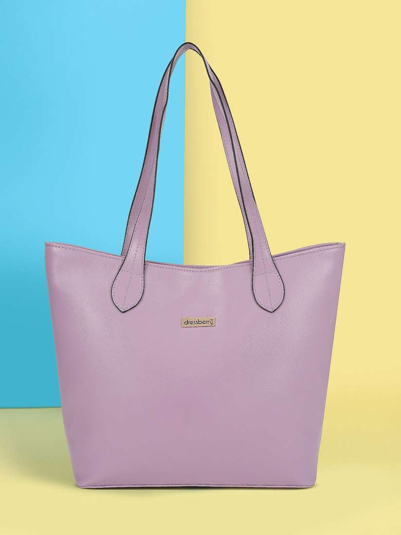 Buy DressBerry Lavender Oversized Shopper Tote Bag Handbags for Women 29089506 Myntra