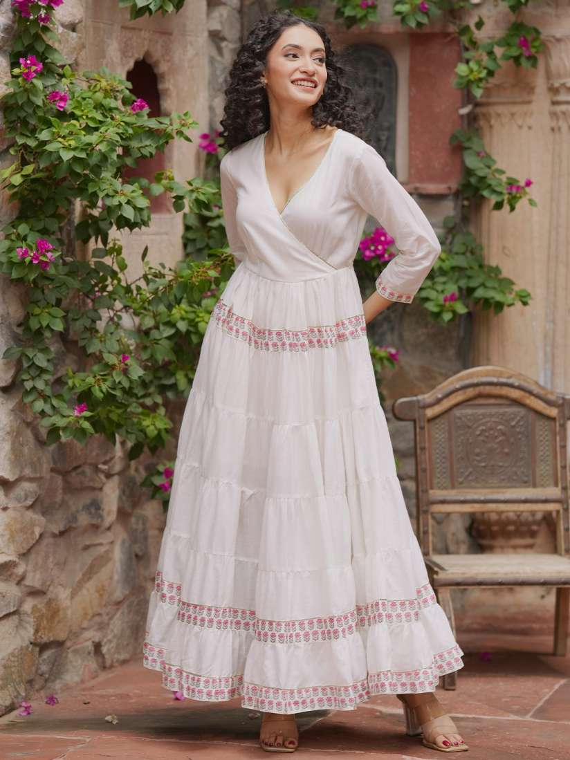 Buy Libas Fit Flare Midi Pure Cotton Anarkali Dress Dresses for Women 29092740 Myntra
