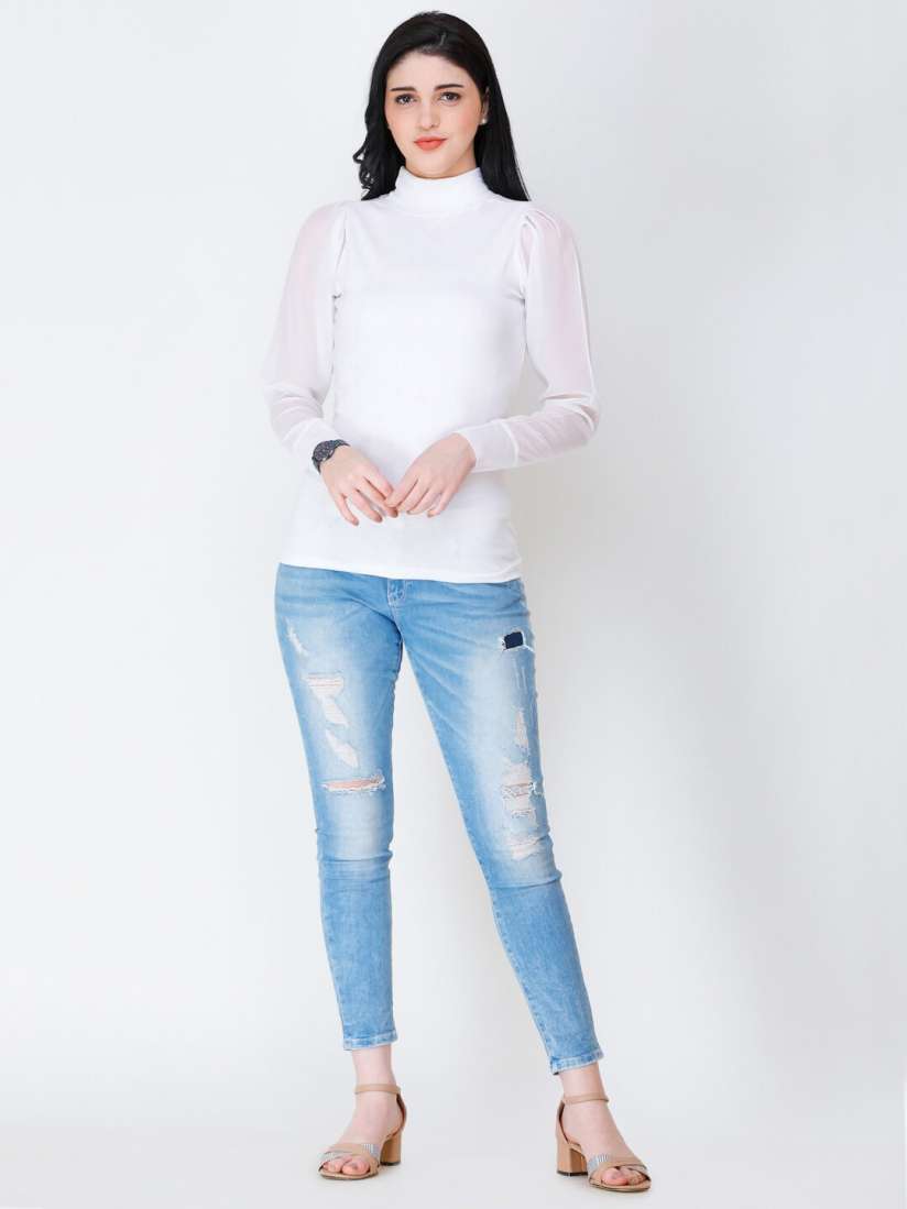 Long tops for jeans myntra clearance